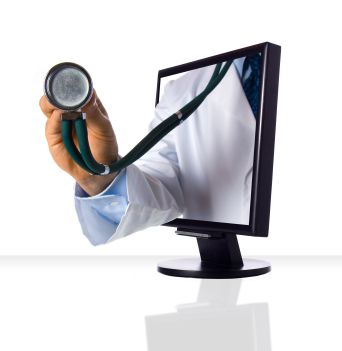 Conceierge Health Practitioner A hand with a stethoscope to give an exam