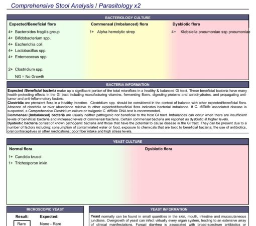 Stool Analysis CDSA x 3