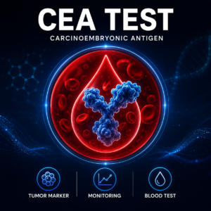 CEA carcinoembryonic antigen blood test for colorectal cancer monitoring, treatment response and recurrence