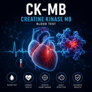 Creatine kinase CK total blood test for muscle stress, inflammation, exercise recovery and creatine demand