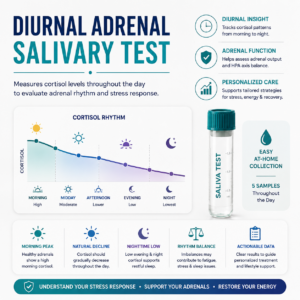 Adrenal Profile. Salivary Cortisol x4, DHEA, SIgA (Doctors Data)