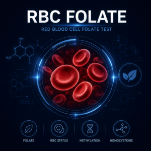 RBC folate test for long-term folate status, methylation, MTHFR, high homocysteine and macrocytosis