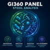 GI360 comprehensive stool test for gut microbiome dysbiosis, parasites, yeast, pancreatic function and intestinal inflammation