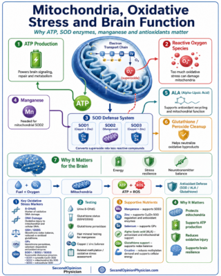 what are mitochondria how do they product ATP manganese copper SOD