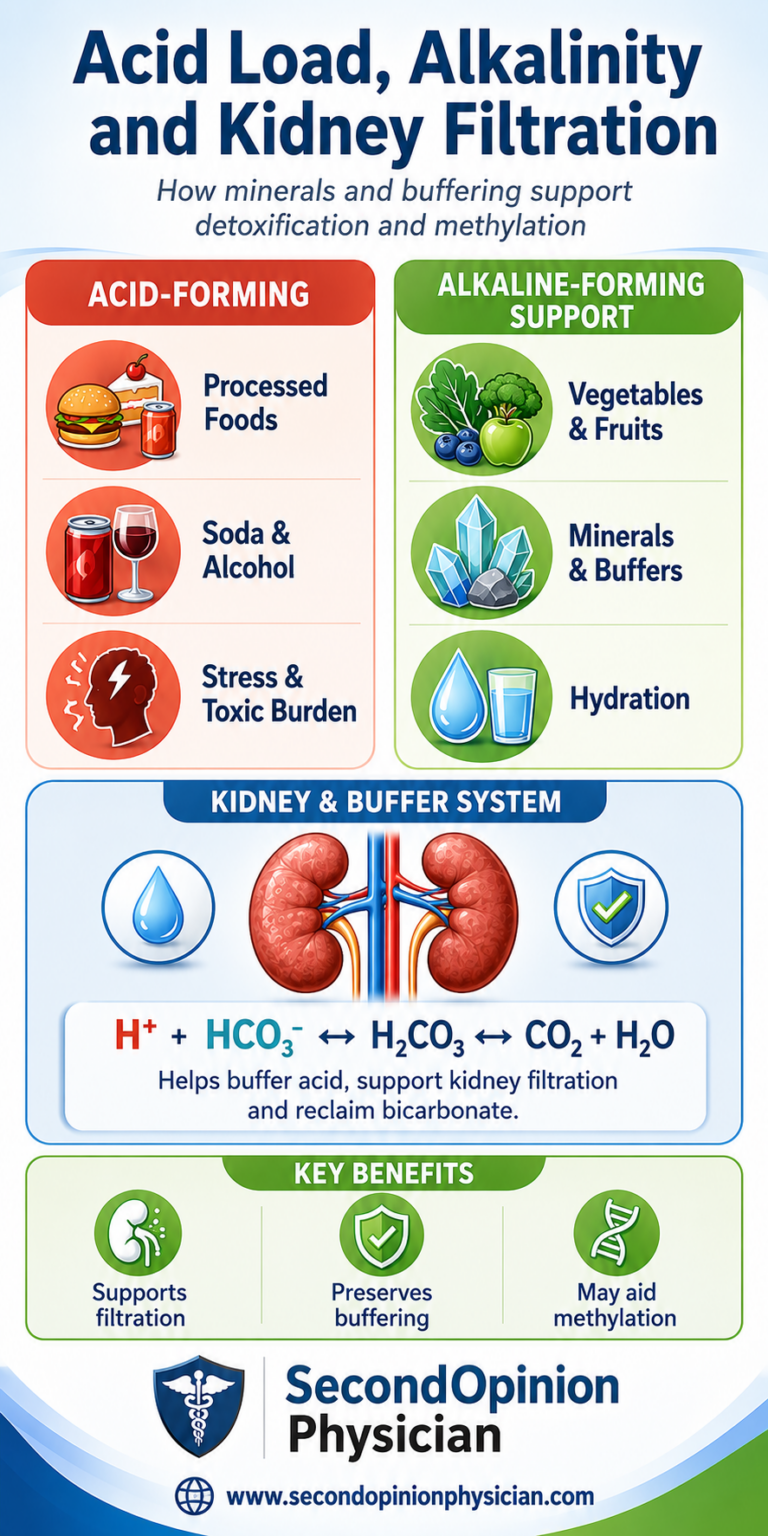 chronic low-grade acidosis and methylation body pH alkalinize diet kidney function