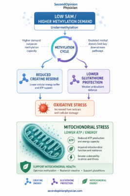 autism undermethylation low creatine low glutathione and autism