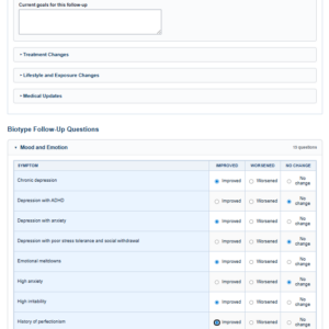 Follow-Up Walsh Protocol Biotype Assessment