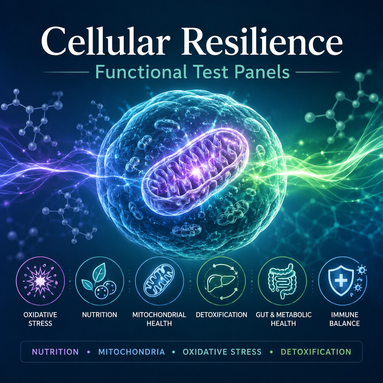 inflammation allergy mitochondrial damage toxic metals and antioxidants test panels