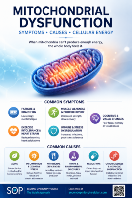 what causes mitochondrial dysfunction symptoms signs mitochondria problems causes