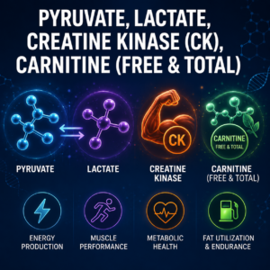 mitochondrial dysfunction test lactate pyruvate creatine kinase carnitine test for mitochondria function